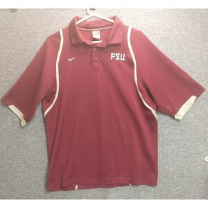 Nike Florida State University Seminoles Nike Fit Dry Polo Shirt Adult size Large